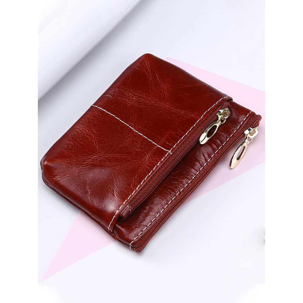 First Layer Cowhide Coin Wallet