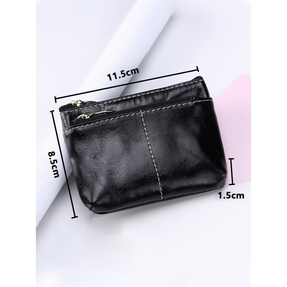 First Layer Cowhide Coin Wallet