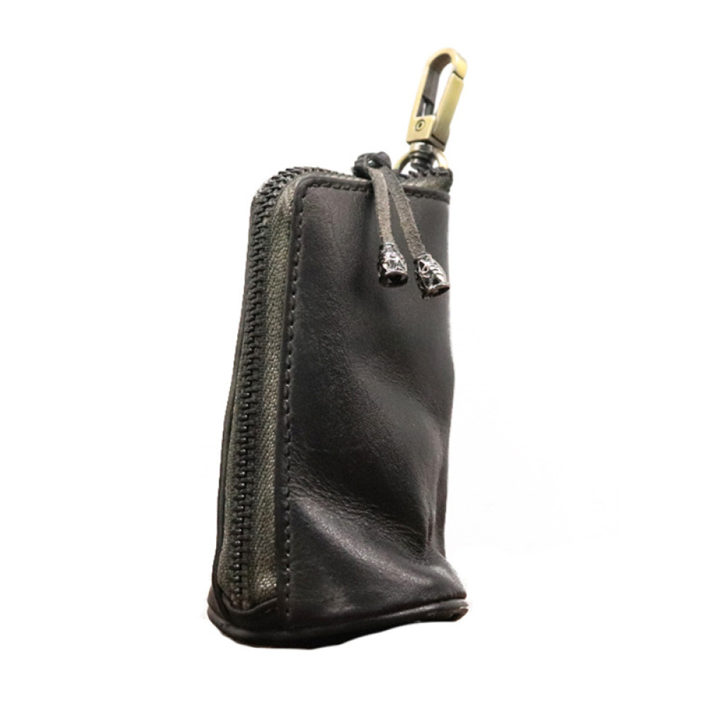 First Layer Cowhide Vegetable Distressed Key Case