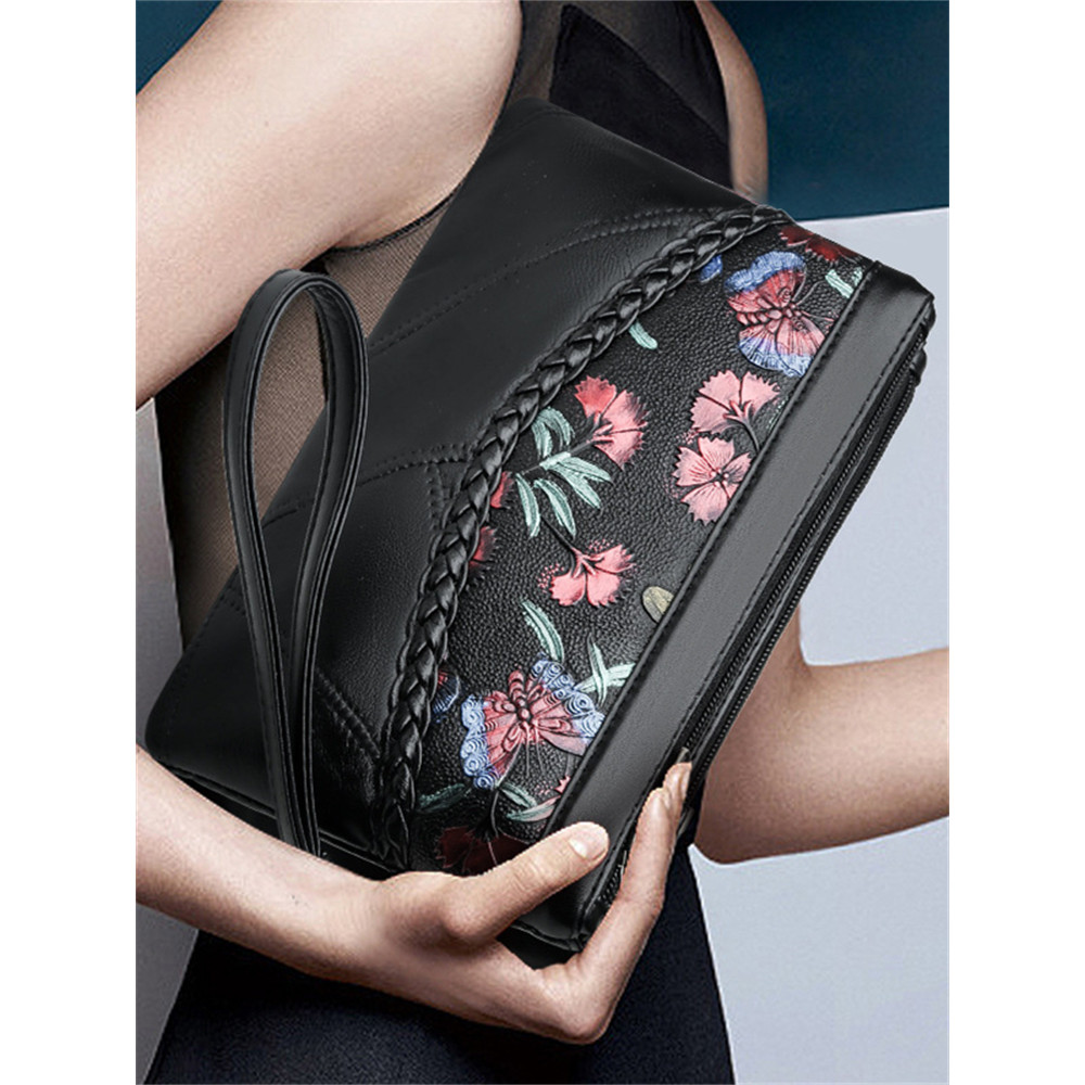Floral Patch Braid Details Handbag Crossbody Bag