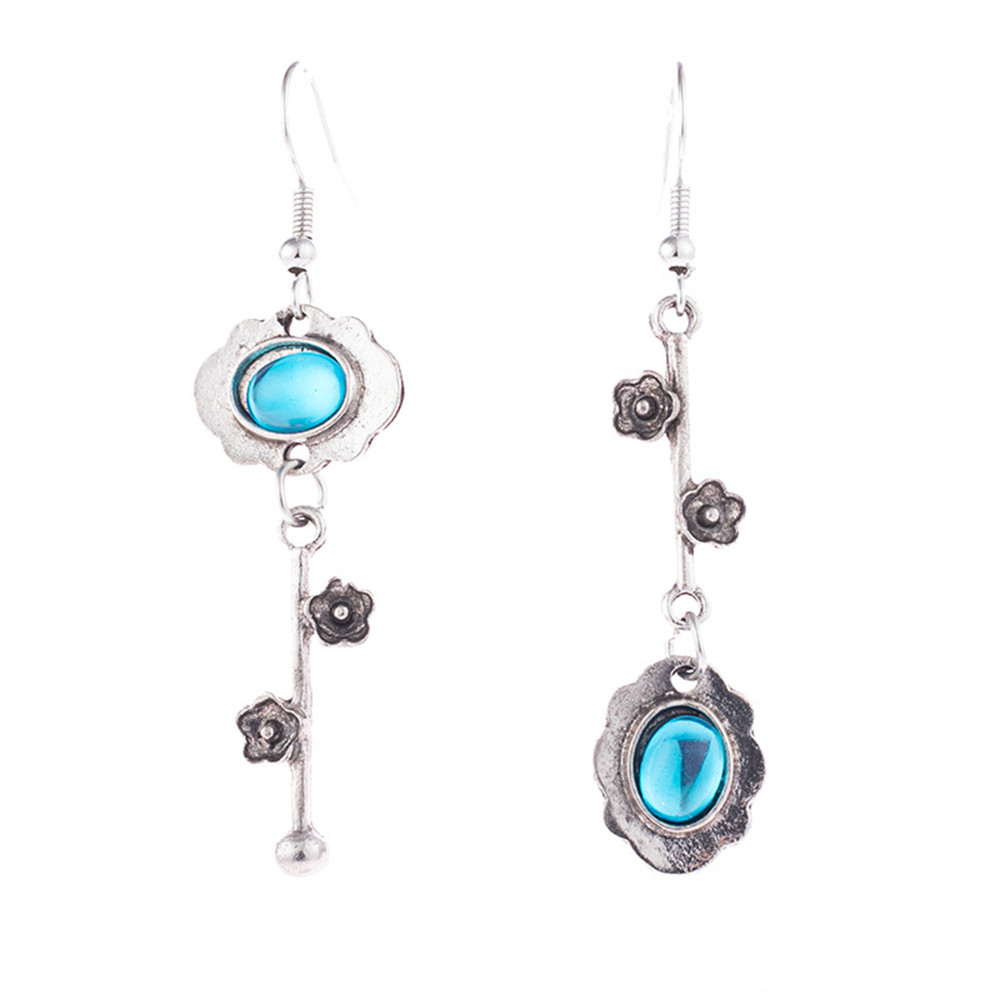 Flower Key Inspired Stone Studded Earrings