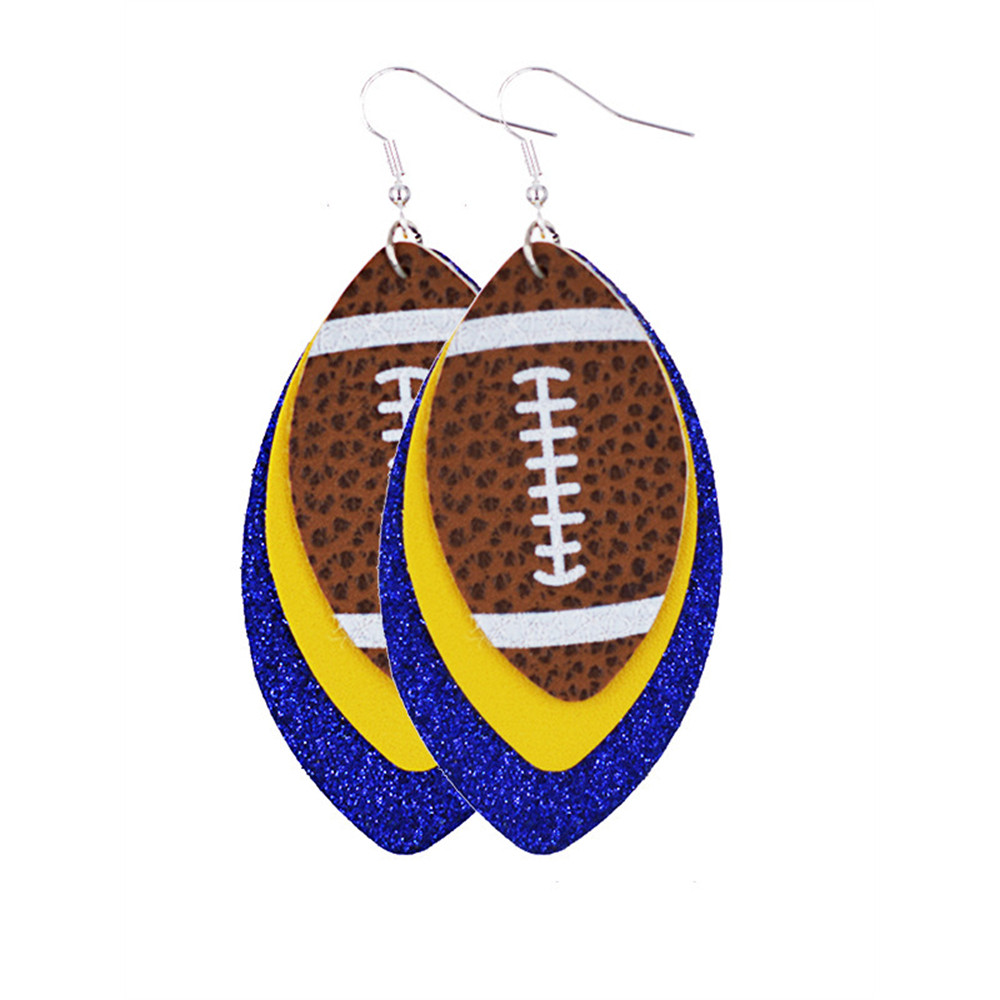 Football Lover Multi Layer Glitter Earrings