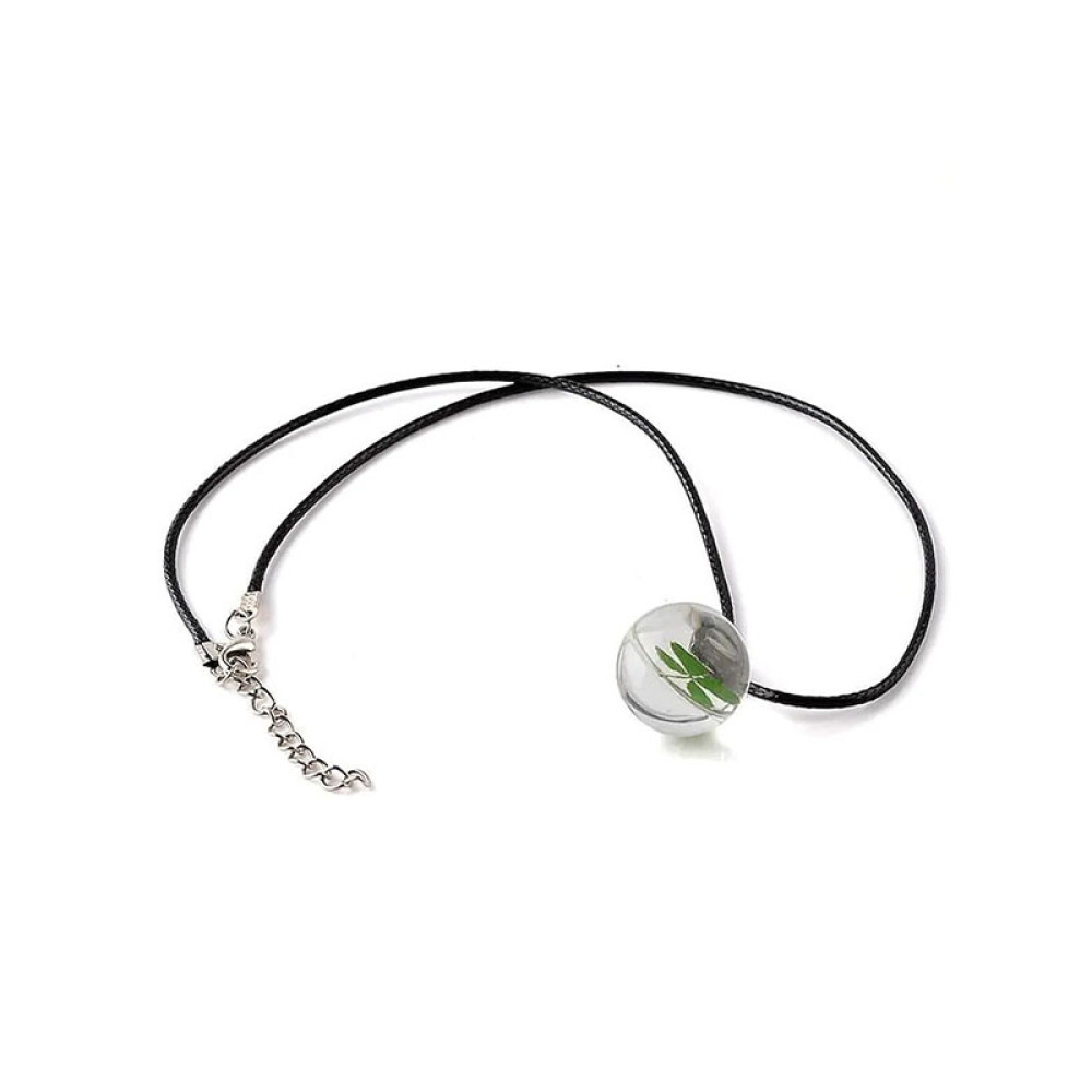 Four Leaf Clover&Timeless Flower&Dandelion Handmade Necklace