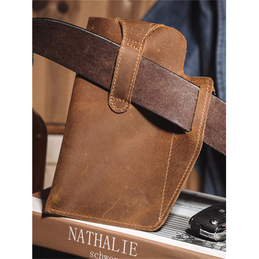 Handmade Crazy Horse Leather Utility Belt Waist Bag