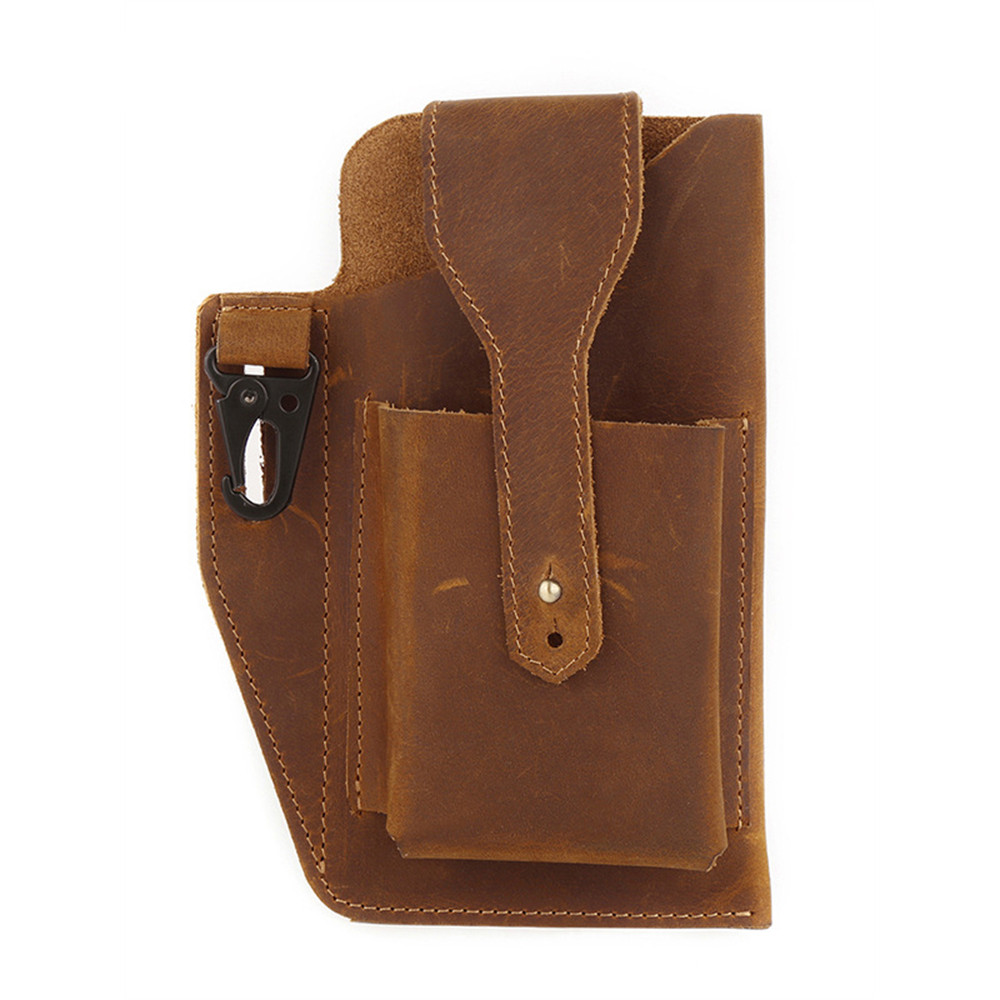 Handmade Crazy Horse Leather Utility Belt Waist Bag