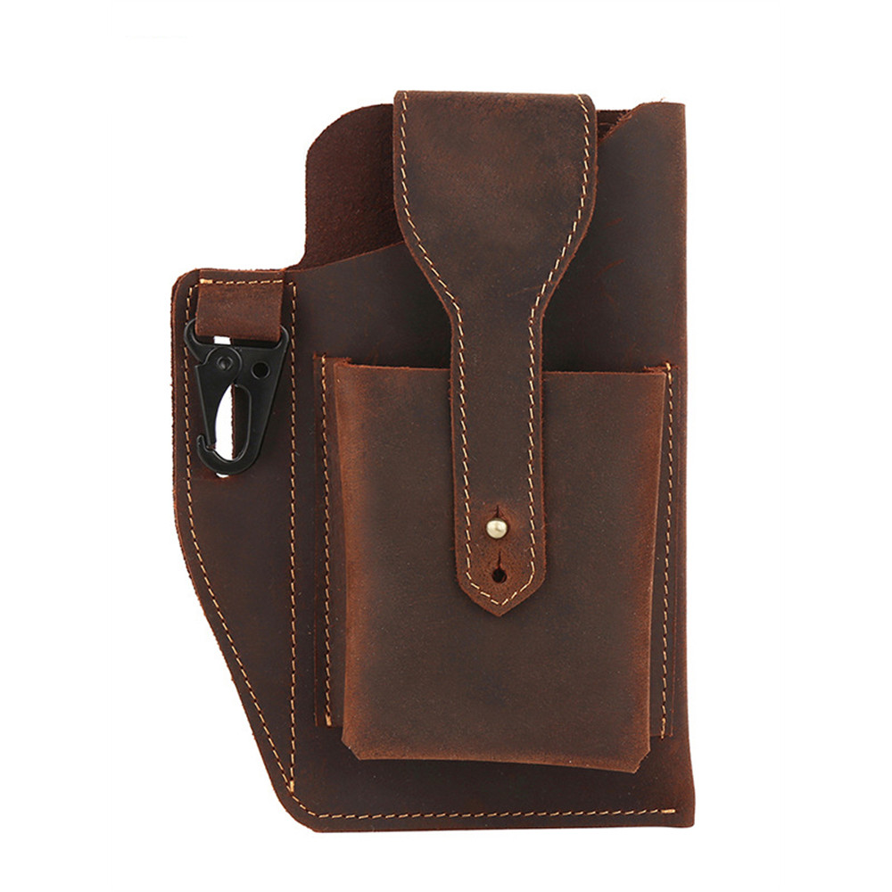 Handmade Crazy Horse Leather Utility Belt Waist Bag