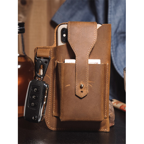 Handmade Crazy Horse Leather Utility Belt Waist Bag