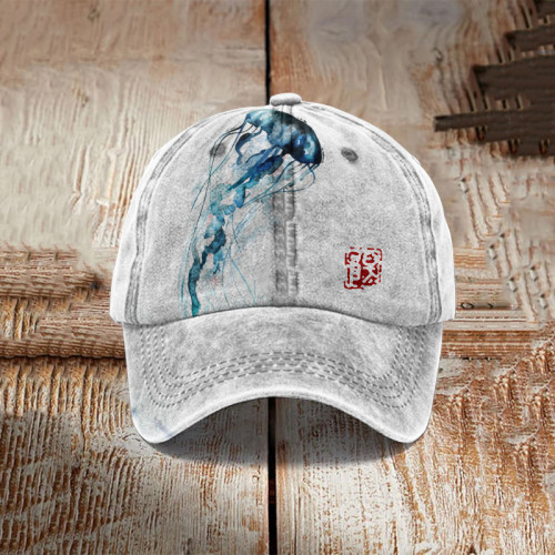 Japanese Art Jellyfish Pattern Baseball Cap