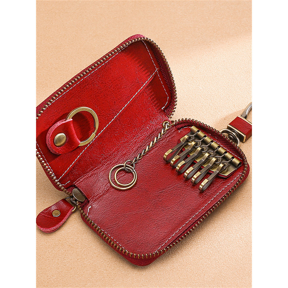 Keys & Card Keeper Utility Leather Mini Bag