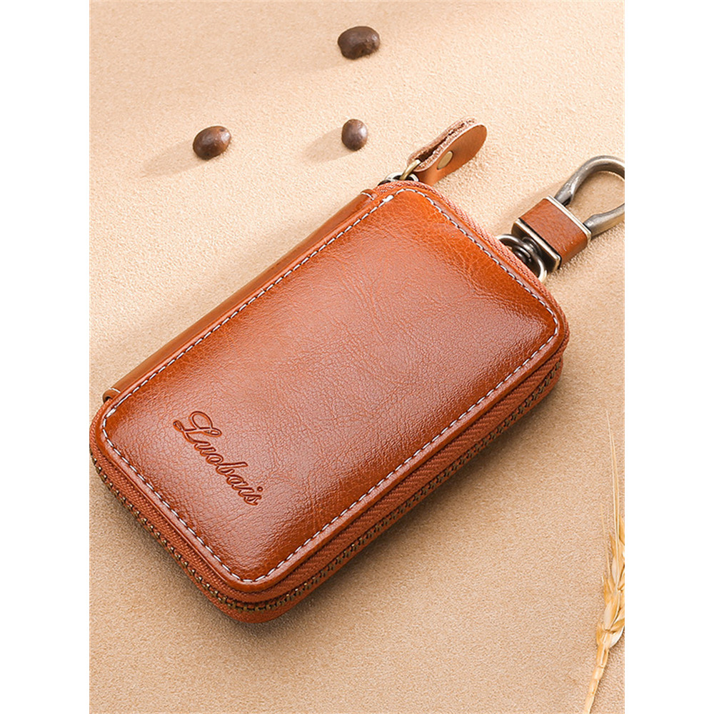Keys & Card Keeper Utility Leather Mini Bag