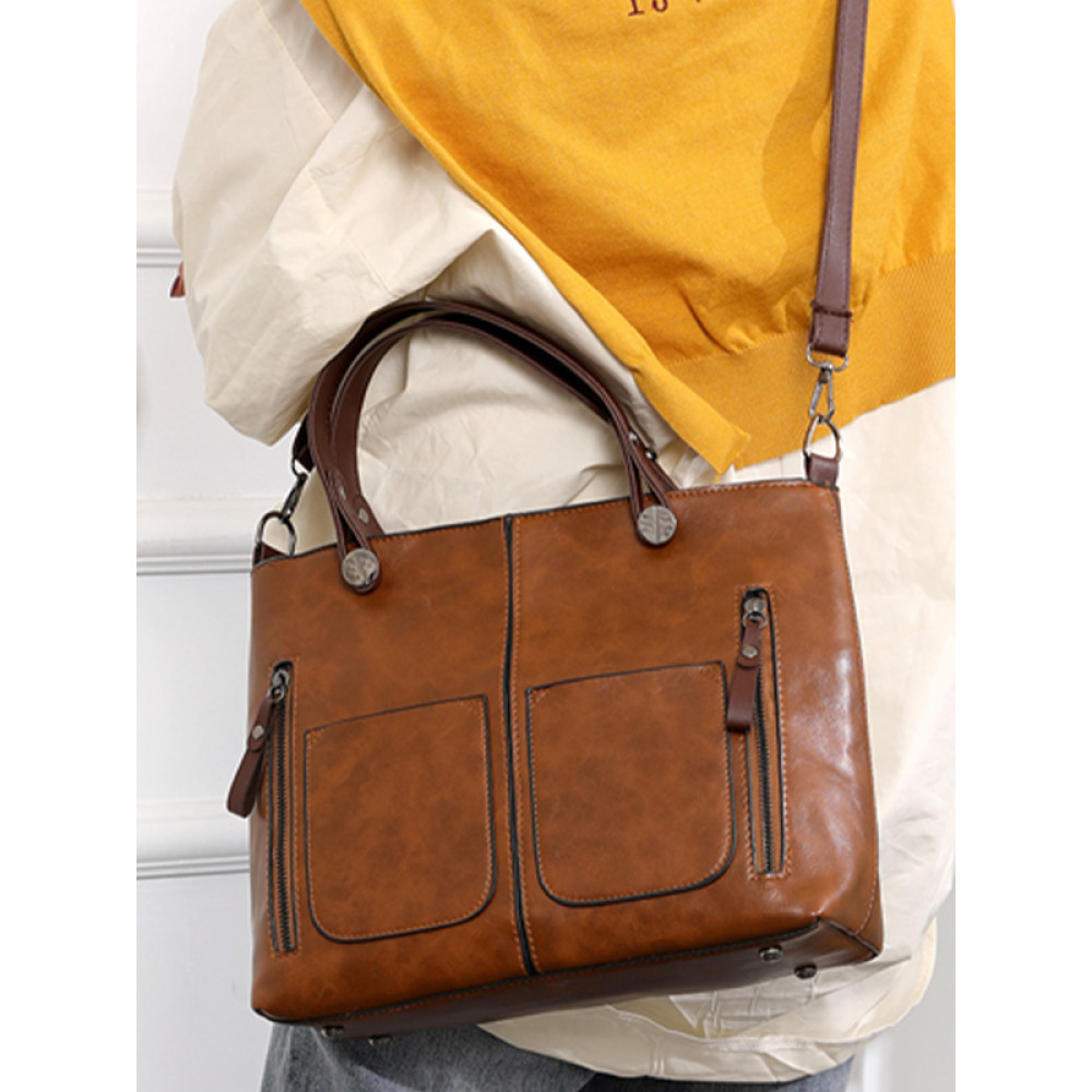 Ladies Vintage Leather Shoulder Bag