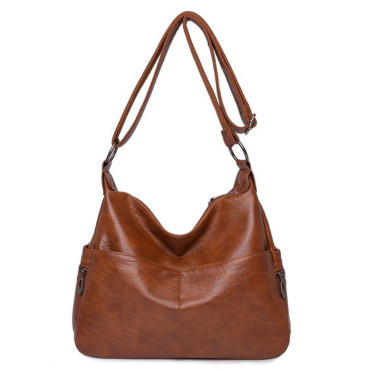 Large Capacity Soft Leather Shoulder Bag