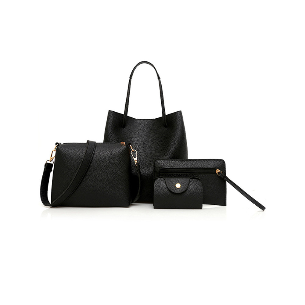 Large Handbag Shoulder Bag Purse 4 Pcs Set