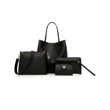 Large Handbag Shoulder Bag Purse 4 Pcs Set
