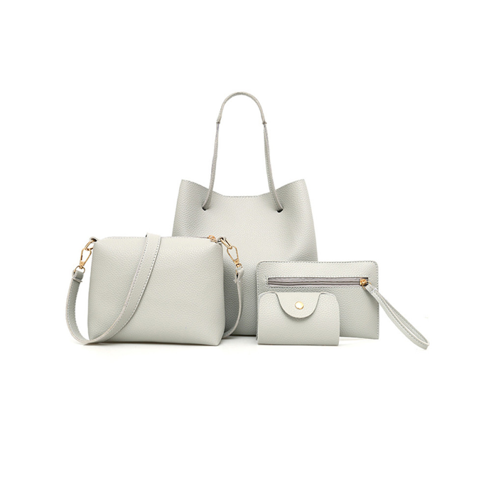 Large Handbag Shoulder Bag Purse 4 Pcs Set