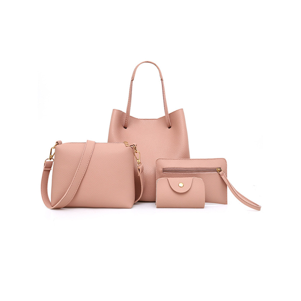 Large Handbag Shoulder Bag Purse 4 Pcs Set