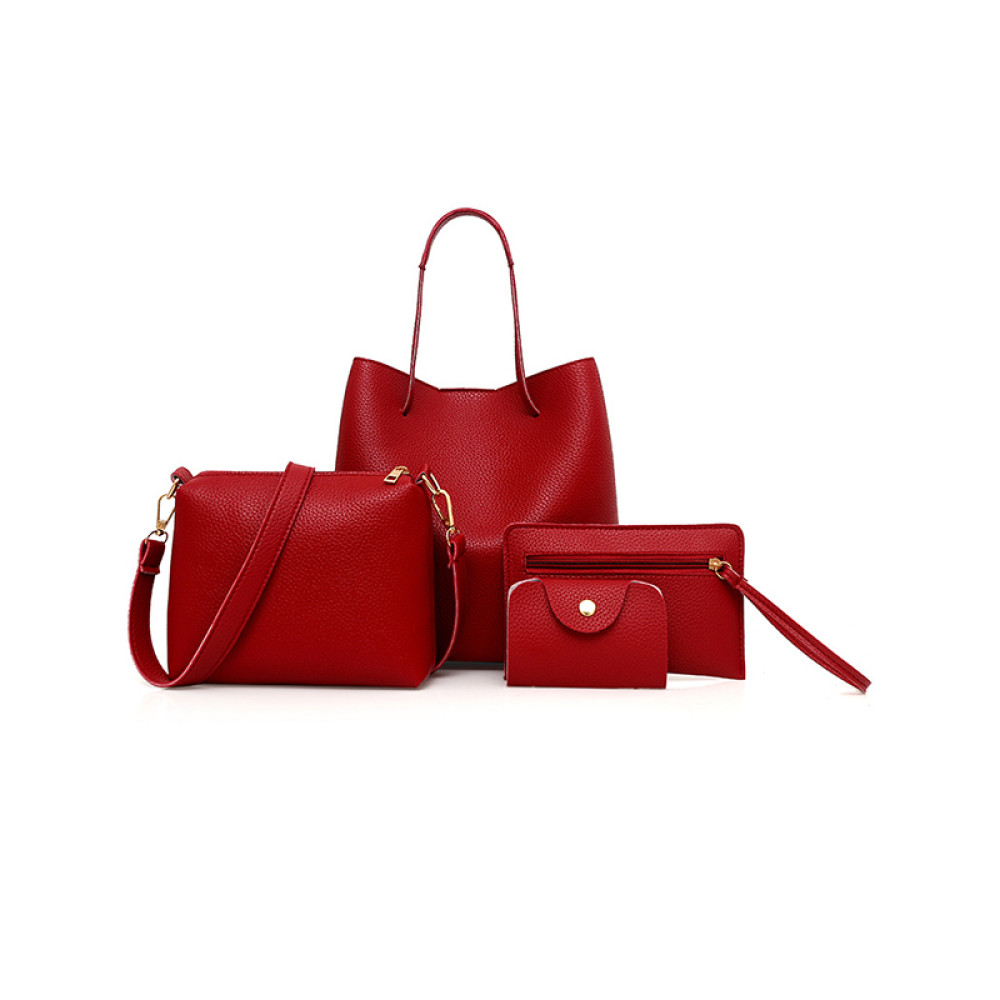 Large Handbag Shoulder Bag Purse 4 Pcs Set