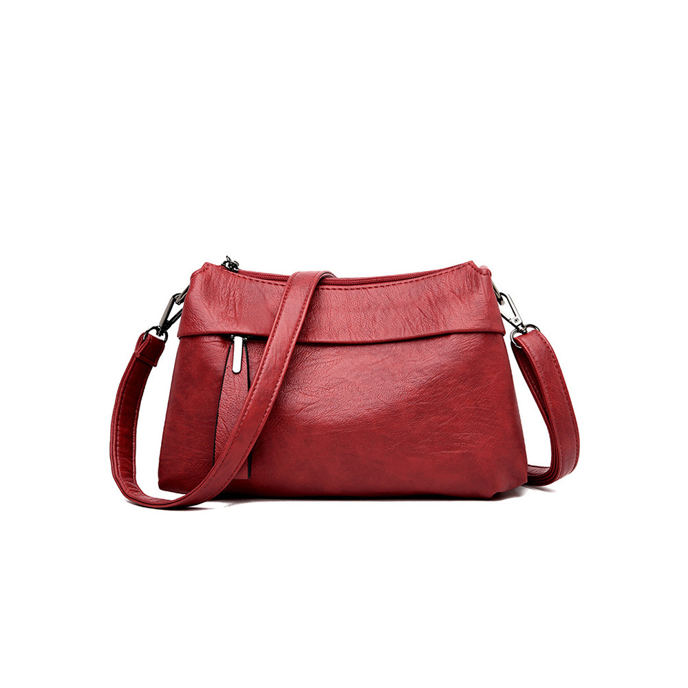Large capacity Leather Small Square Shoulder Bag