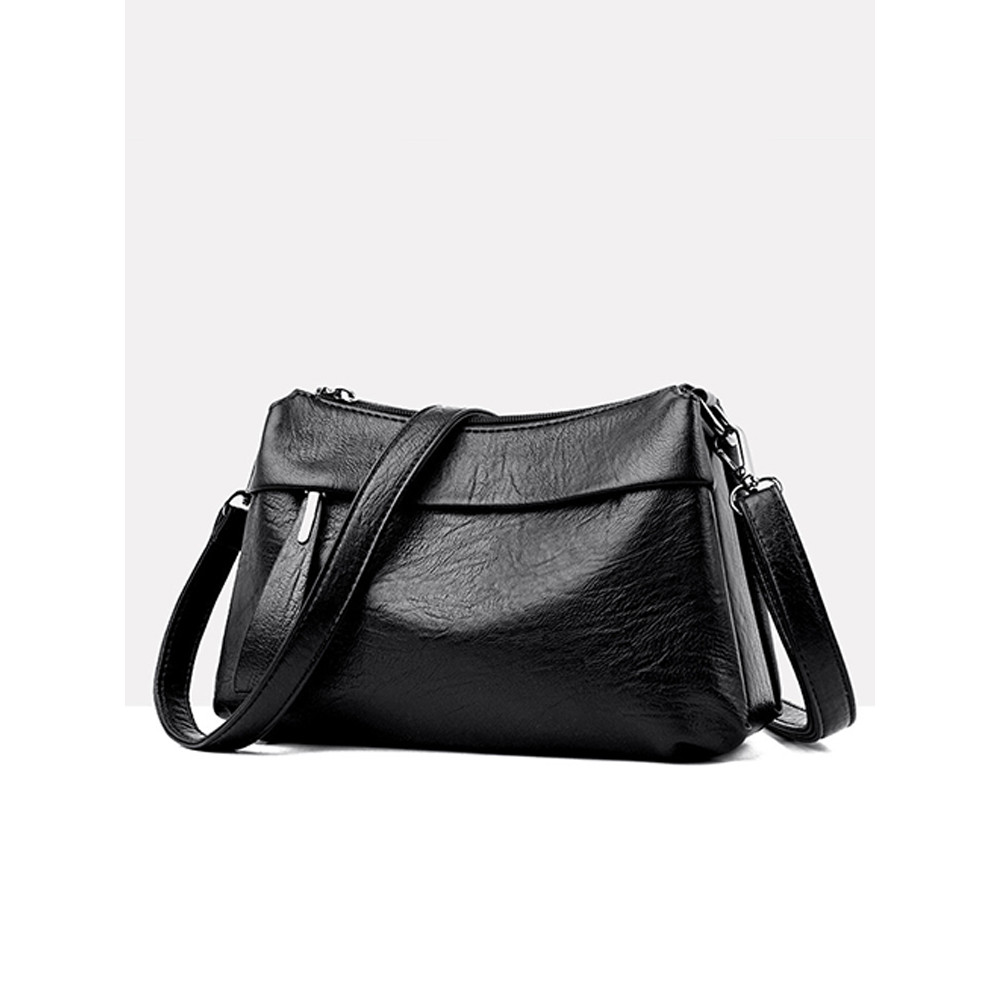 Large capacity Leather Small Square Shoulder Bag