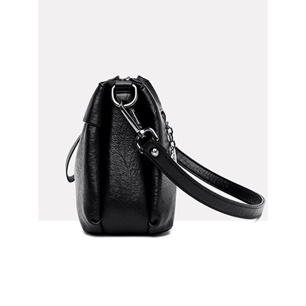 Large capacity Leather Small Square Shoulder Bag