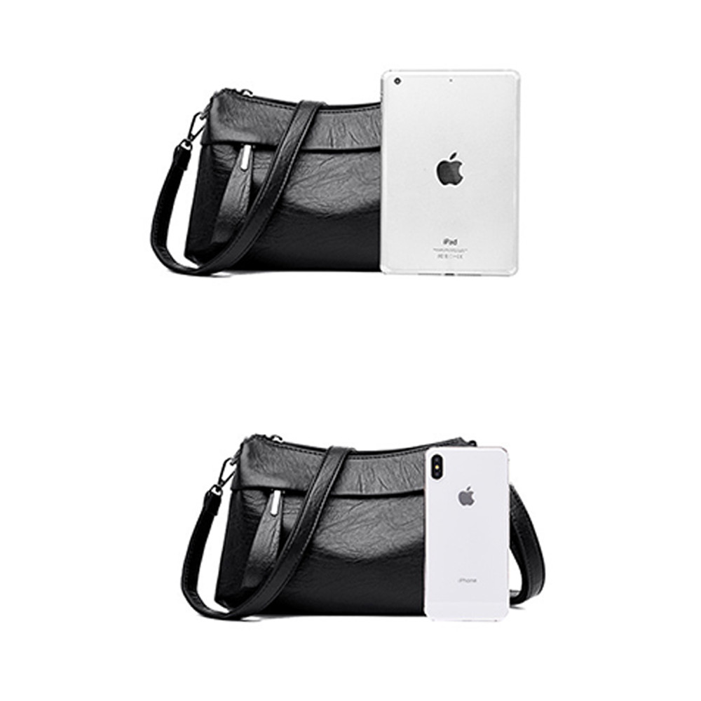 Large capacity Leather Small Square Shoulder Bag