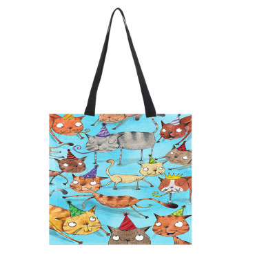 Lovely Cats Graphic Cloth Shoulder Bag