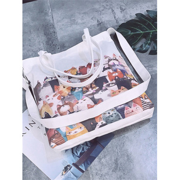 Lovely Crowded Cats Graphic Utility Bag