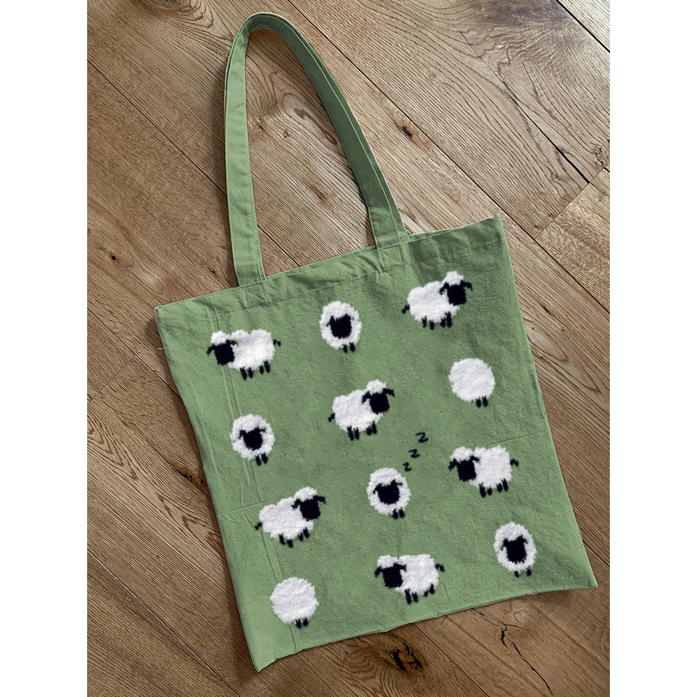 Lovely Fuzzy Sheep Pattern Tote Bag