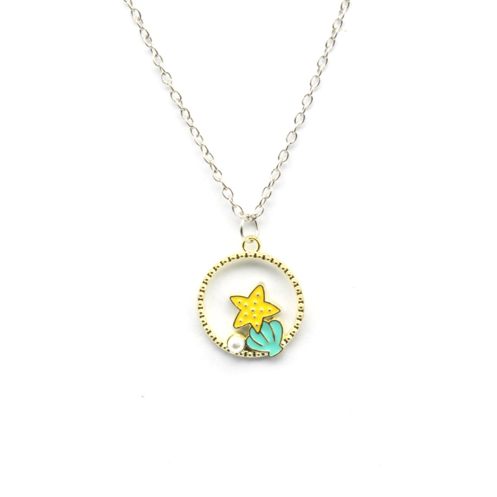 Marine Element Alloy Openwork Pendant Necklace