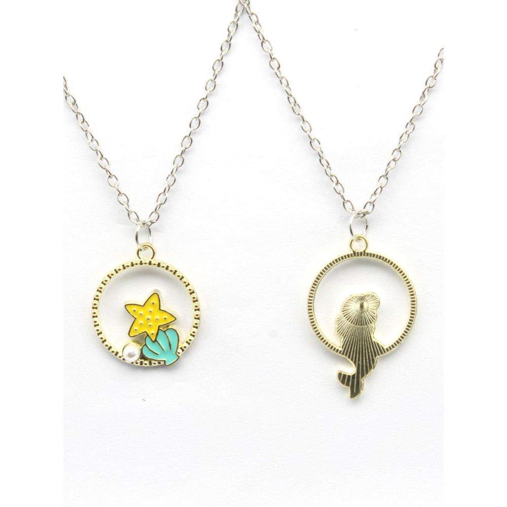Marine Element Alloy Openwork Pendant Necklace