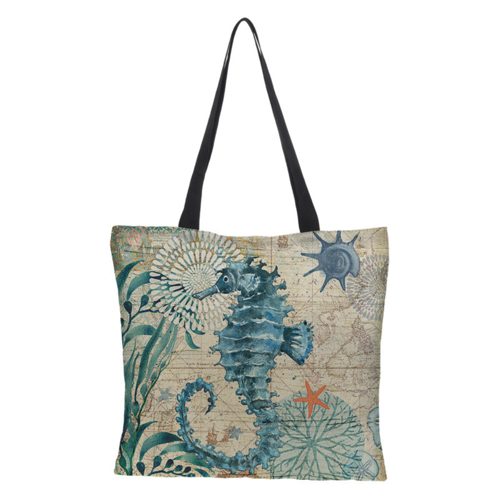 Marine Element Print Blend Casual Shoulder Bag