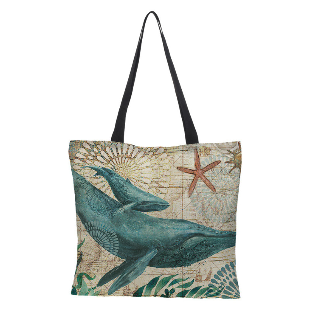 Marine Element Print Blend Casual Shoulder Bag