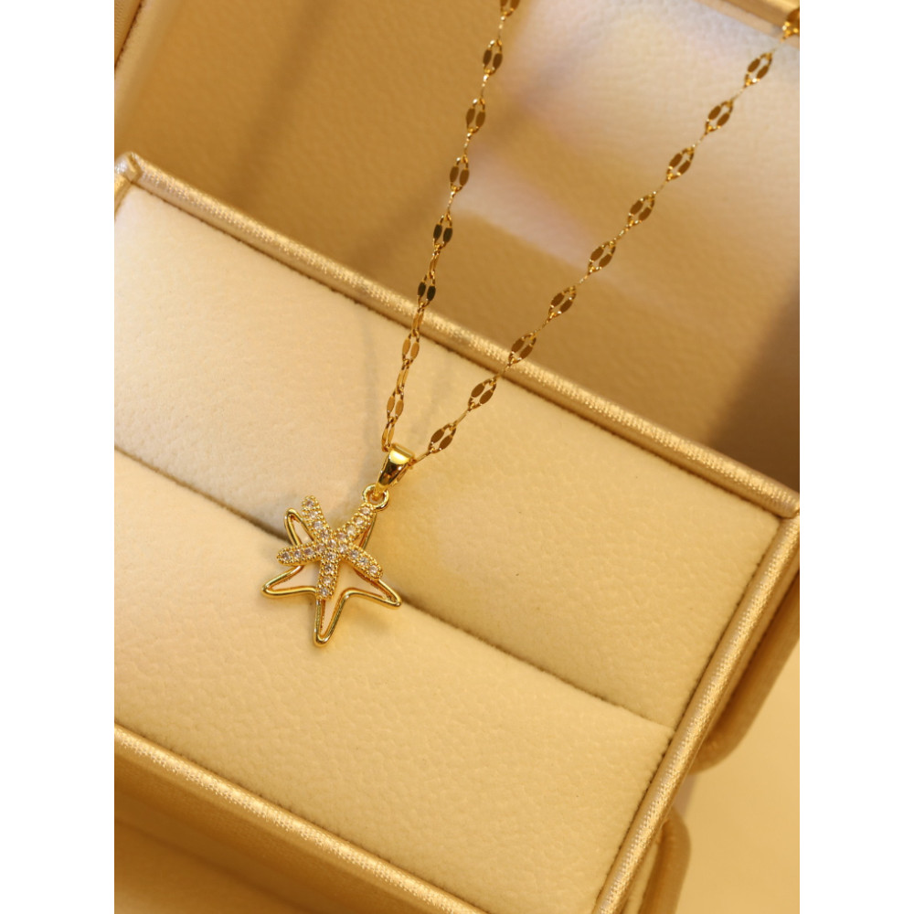 Marine Element Starfish Pendant Necklace