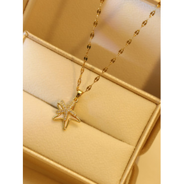 Marine Element Starfish Pendant Necklace