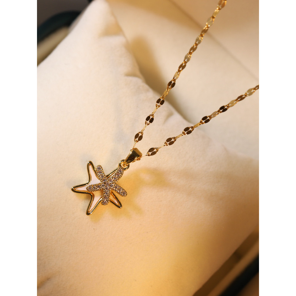 Marine Element Starfish Pendant Necklace