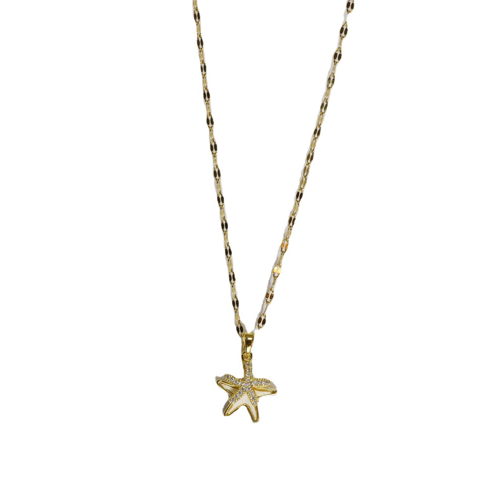 Marine Element Starfish Pendant Necklace