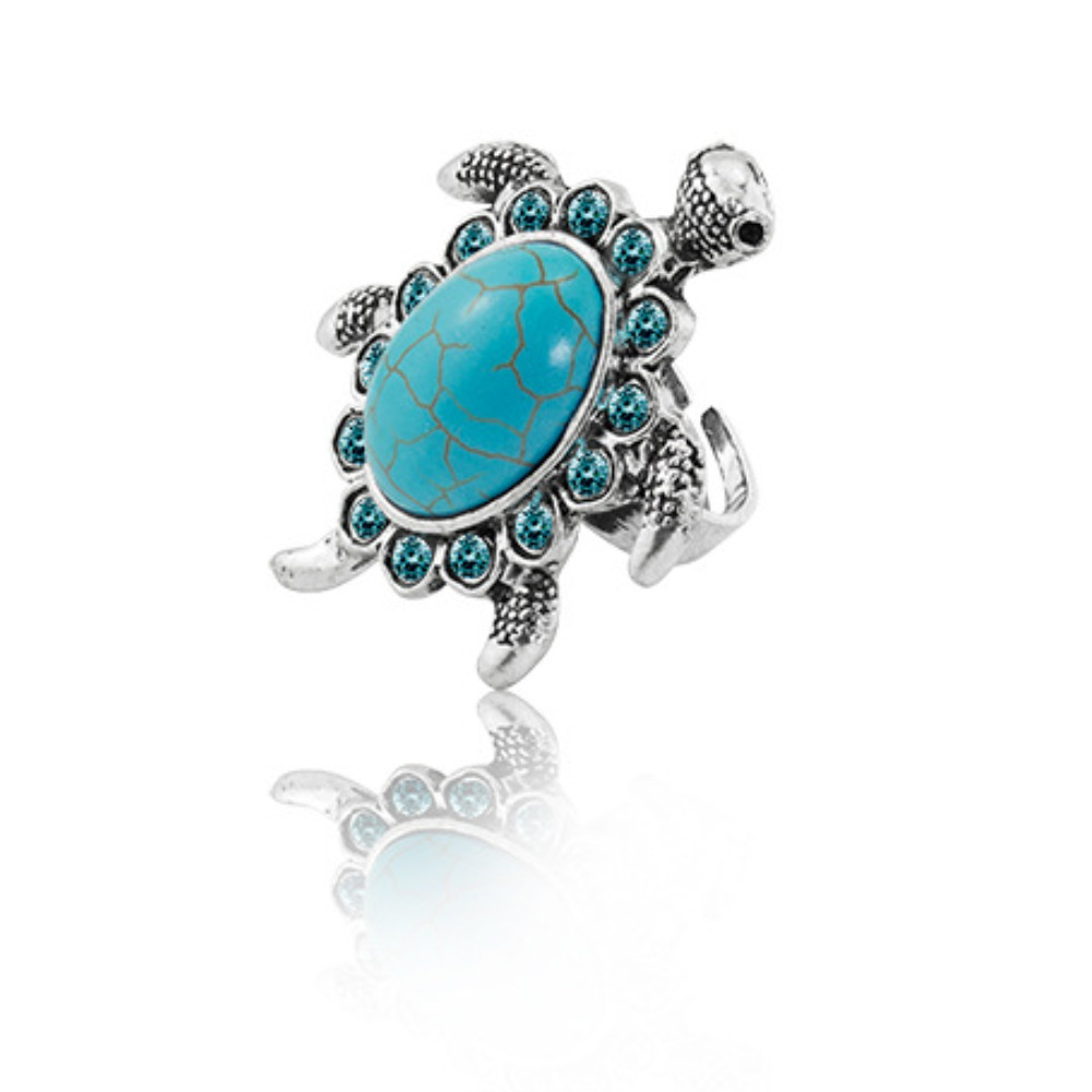 Marine Elements Vintage Turquoise Turtle Ring