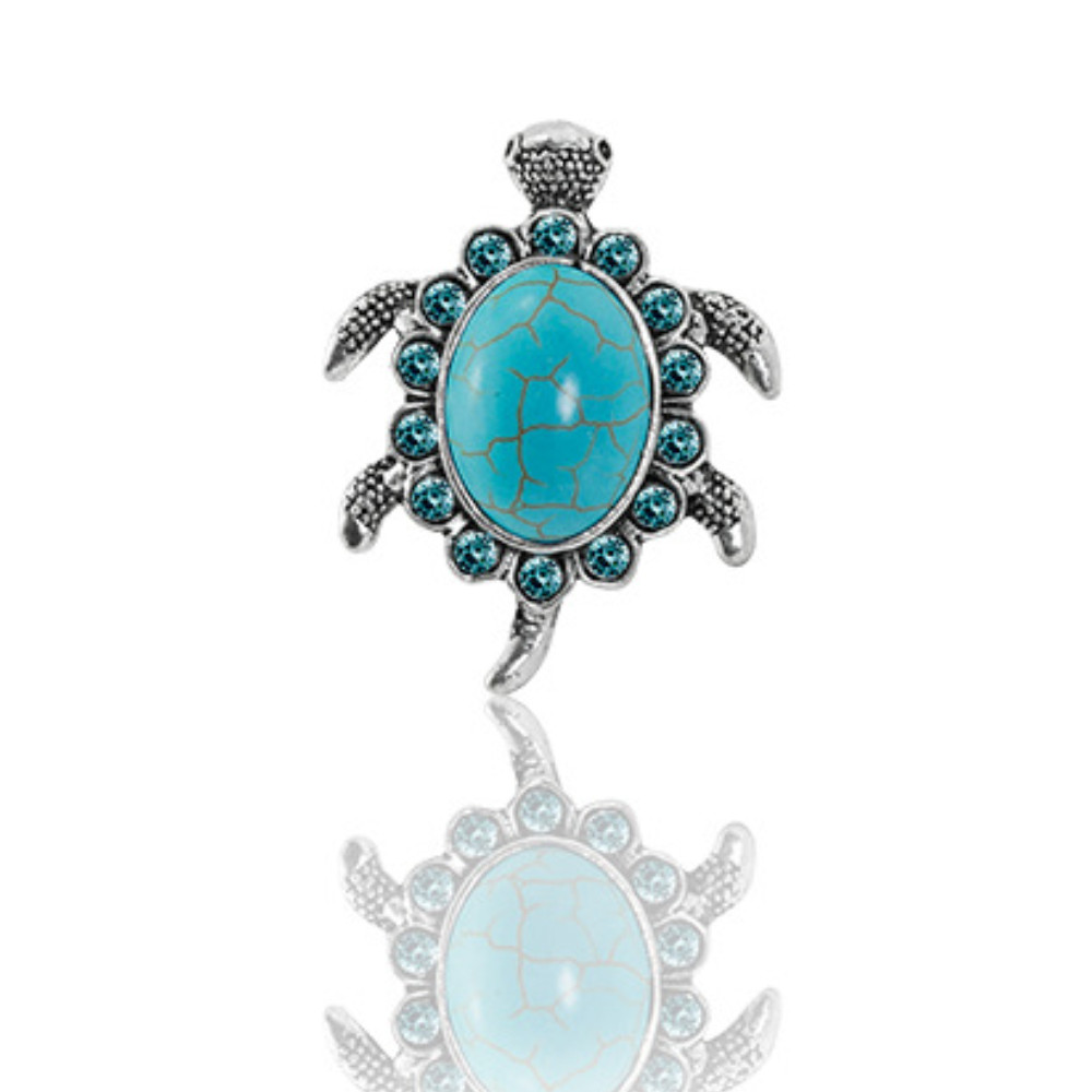 Marine Elements Vintage Turquoise Turtle Ring