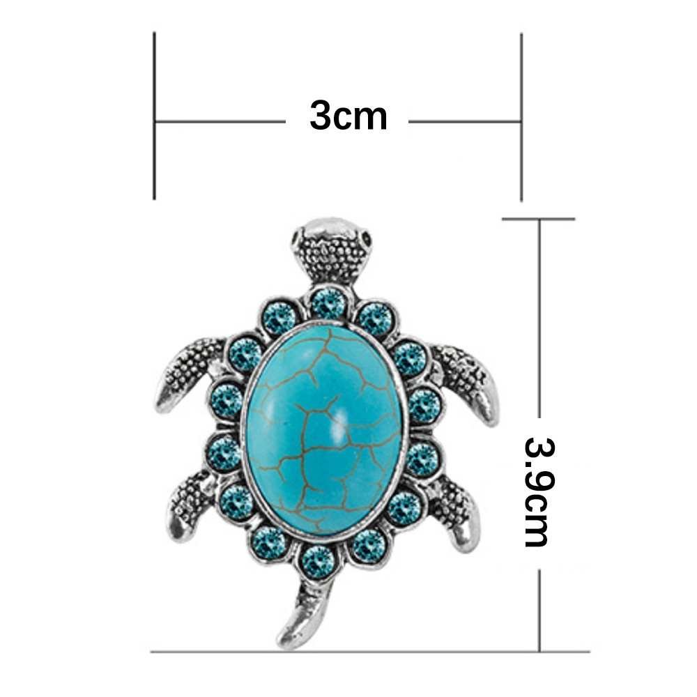Marine Elements Vintage Turquoise Turtle Ring
