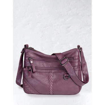 Multi Pockets Soft Leather Crossbody Bag
