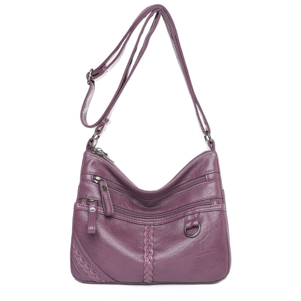 Multi Pockets Soft Leather Crossbody Bag