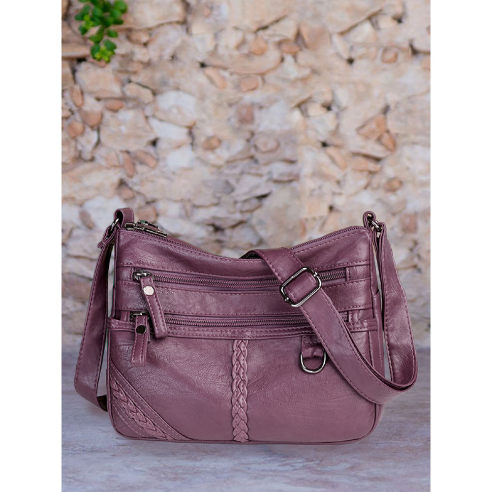 Multi Pockets Soft Leather Crossbody Bag
