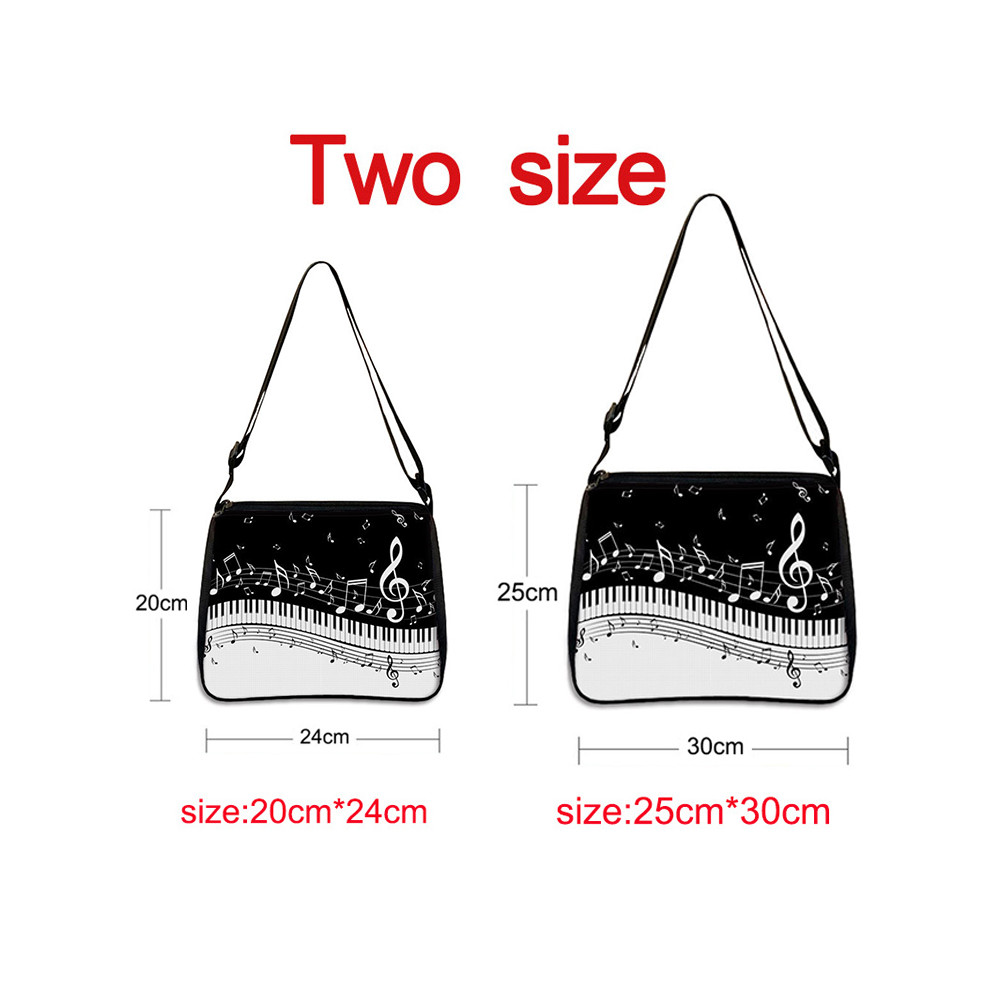 Music Notes Art Contrast Color Shoulder Bag