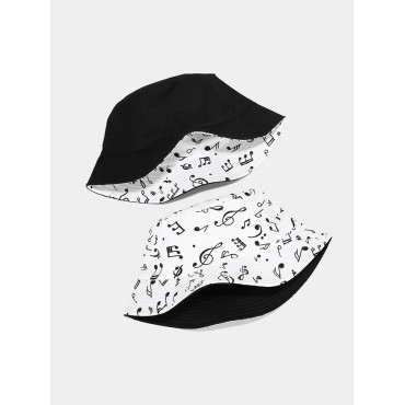 Music Notes Double Sided Fisherman's Hat