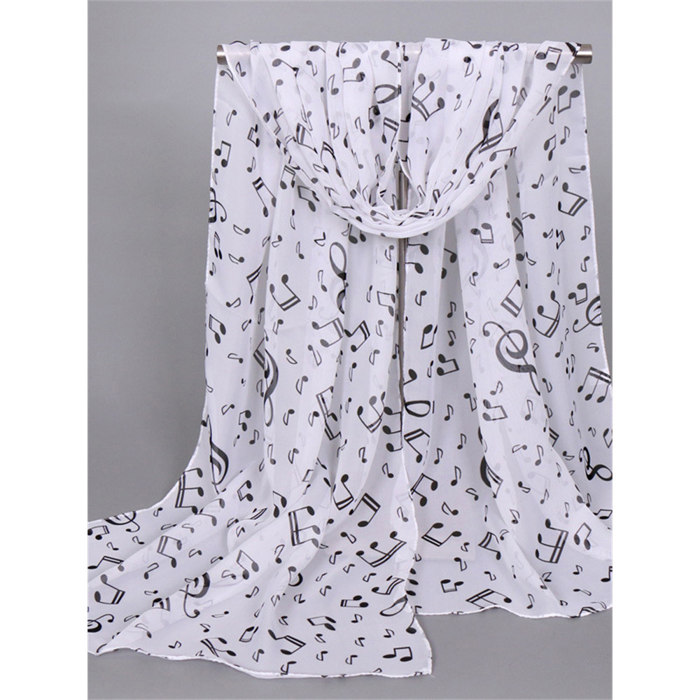 Music Notes Translucent Breathable Flowy Shawl
