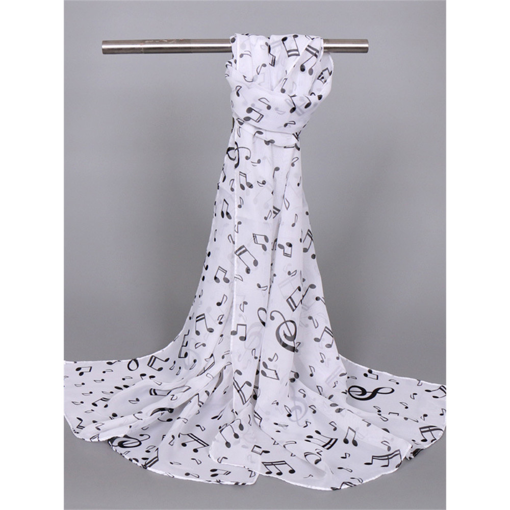 Music Notes Translucent Breathable Flowy Shawl