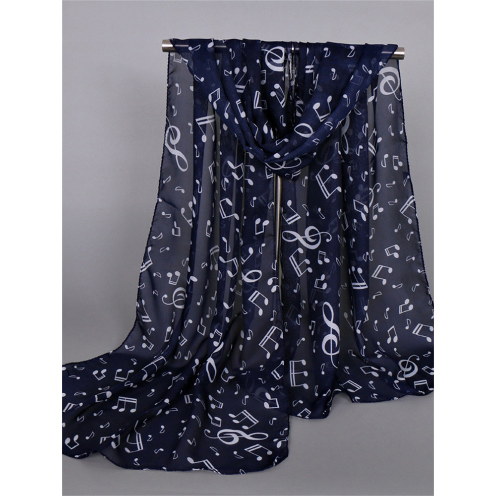 Music Notes Translucent Breathable Flowy Shawl