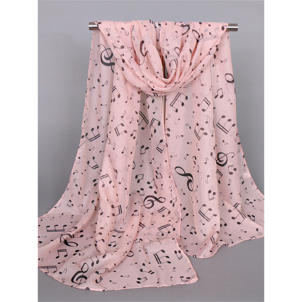 Music Notes Translucent Breathable Flowy Shawl