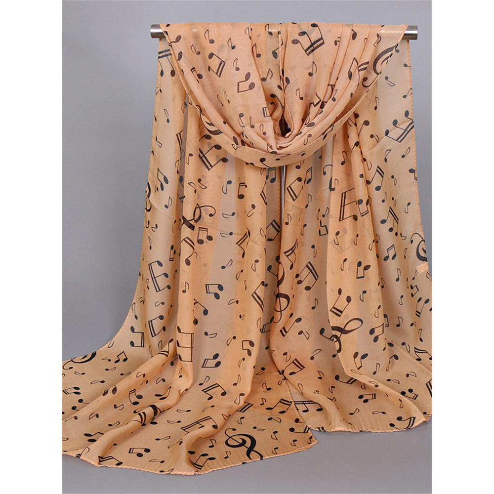 Music Notes Translucent Breathable Flowy Shawl
