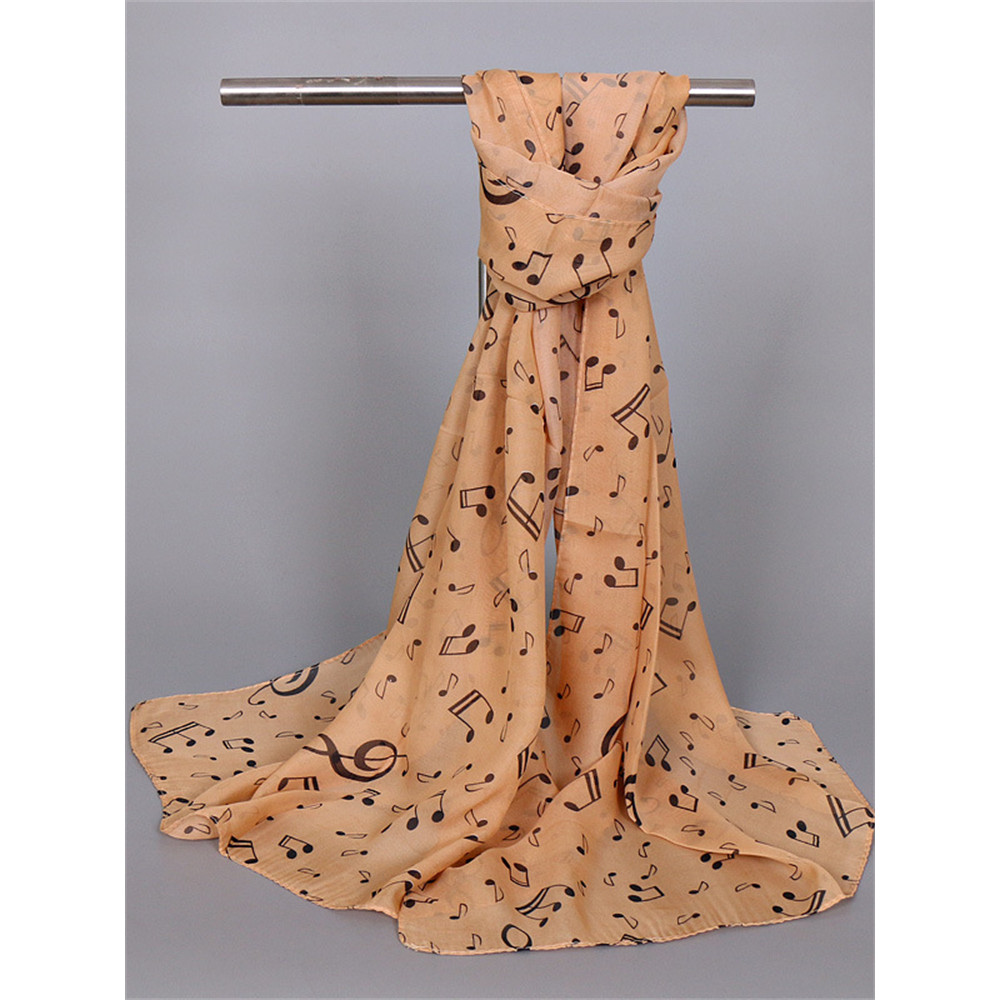 Music Notes Translucent Breathable Flowy Shawl